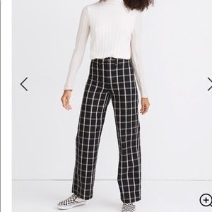 Madewell Slim Emmet Windowpane Full Length Pants!